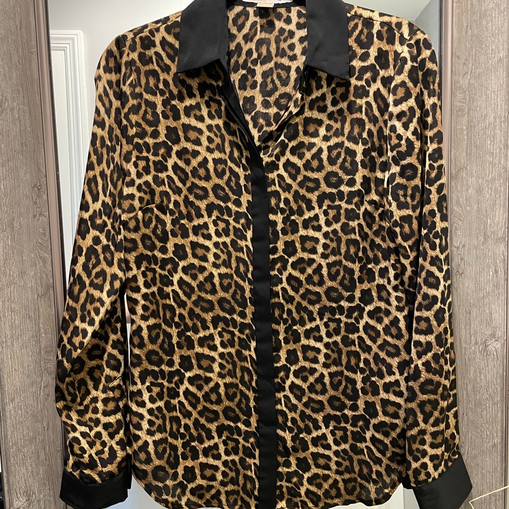 Michael Kors Leopard Print Top